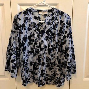 LOFT 3/4 Sleeve Floral Blouse XXSP